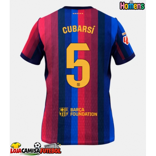 Camisa de Futebol Barcelona Pau Cubarsi #5 Equipamento Principal 2026-27 Manga Curta